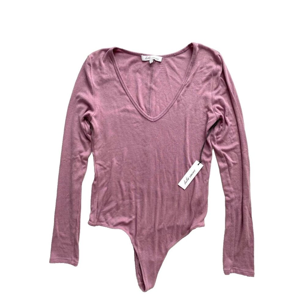 *** Betro Simone V-Neck Bodysuit Faded Purple ( M )
